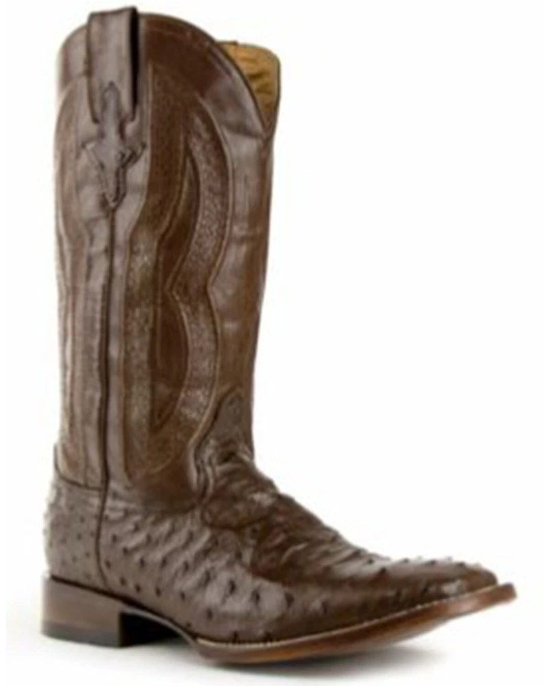 Ferrini Men's Full Quill Ostrich Exotic Western Boots