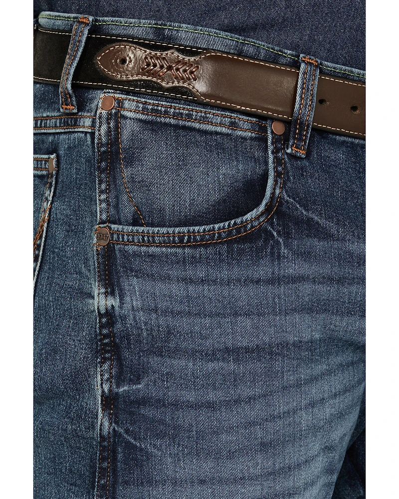Wrangler Retro Men's Gaffery Medium Wash Slim Straight Stretch Denim Jeans
