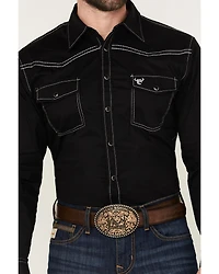 Cowboy Hardware Men's Hecho en Mexico Solid Long Sleeve Snap Western Shirt