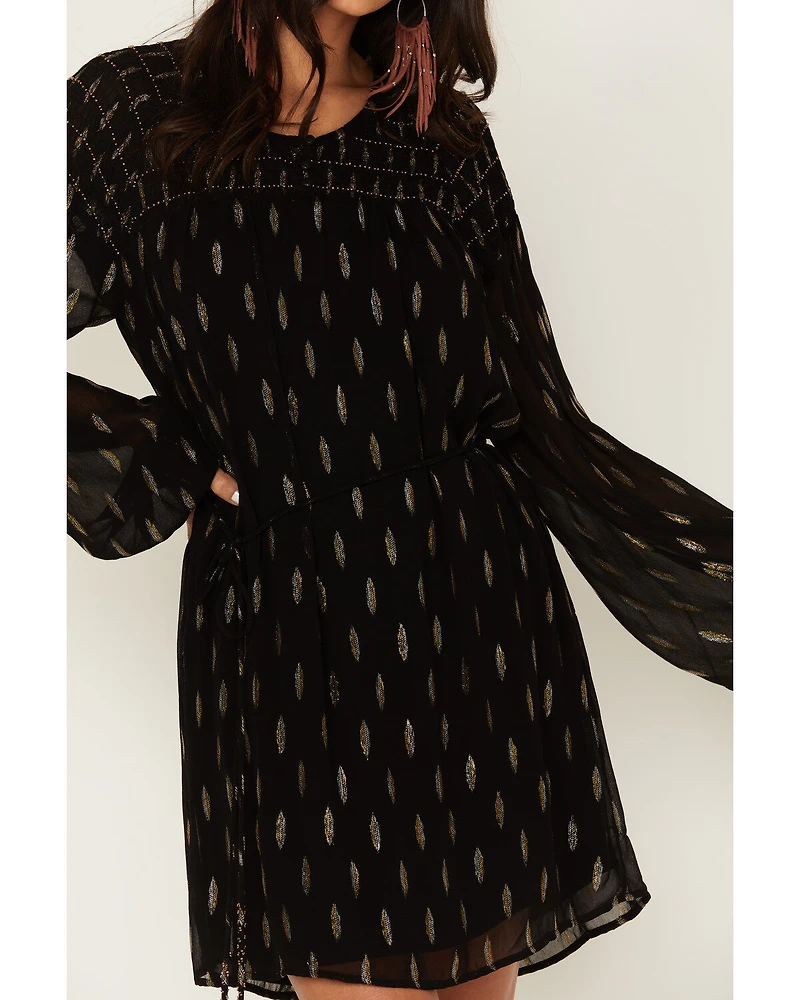 Idyllwind Women's Jolly Metallic Clip Dot Mini Dress