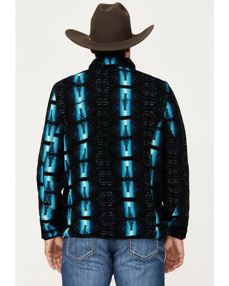 Rock & Roll Denim Men's Southwestern Print Berber Pullover