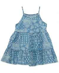 Wrangler Toddler Girls' Bandana Print Denim Dress