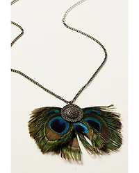 Shyanne Women's Enchanted Forest Peacock Feather Necklace