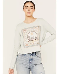 Wrangler Women's Cowboys Desert Long Sleeve Graphic Tee