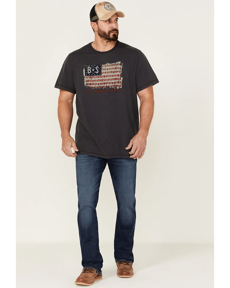 Brothers and Sons Men's Let Freedom Drink Slub Graphic T-Shirt