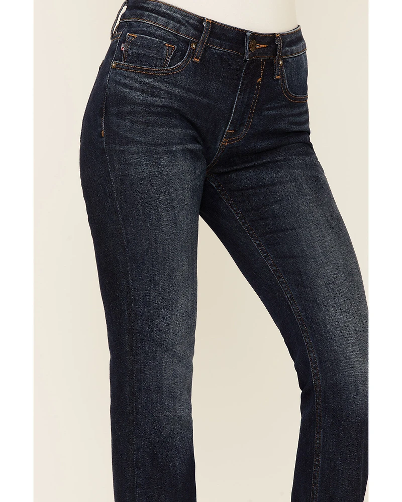 VIGOSS Women's Dark Wash Bootcut Jagger Classic Fit Jeans