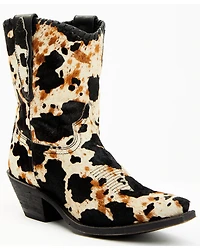 Laredo Women's Carleigh Hair On Hide Western Fashion Booties - Snip Toe