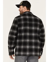 Brothers and Sons Men's Wool Full Zip Plaid Print Jacket