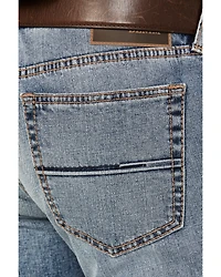 Ariat Men's Light Wash Baltimore Slim Straight Stretch Denim Jeans