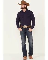 Wrangler Retro Premium Men's Solid Long Sleeve Button-Down Western Shirt