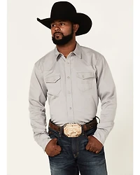Blue Ranchwear Men's Twill Long Sleeve Snap Western Workshirt