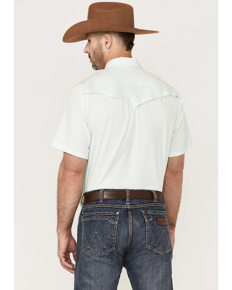 RANK 45® Men's 8 Seconds Short Sleeve Pearl Snap Western Tech Shirt