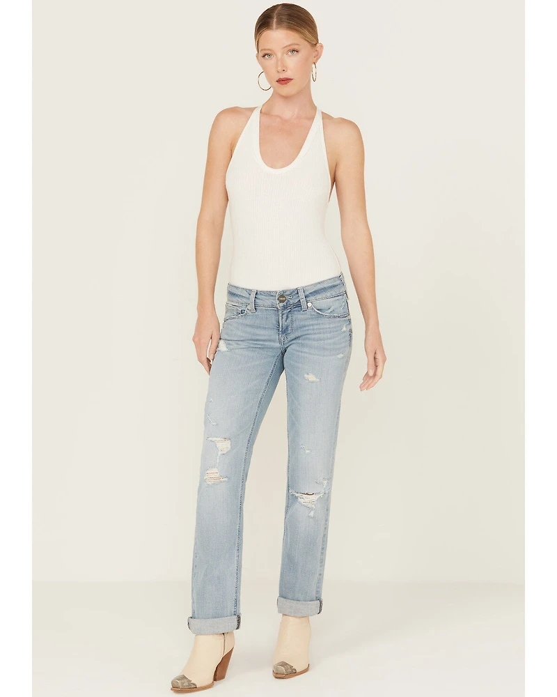 Ariat Women's Light Wash Low Rise Lucy Straight Jeans