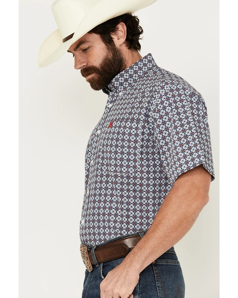 Cinch Men's Boot Barn Exclusive Medallion Print Short Sleeve Button-Down Western Shirt