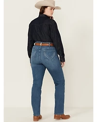 Ariat Women's Medium Wash Perfect Rise Clover Straight Jeans - Plus