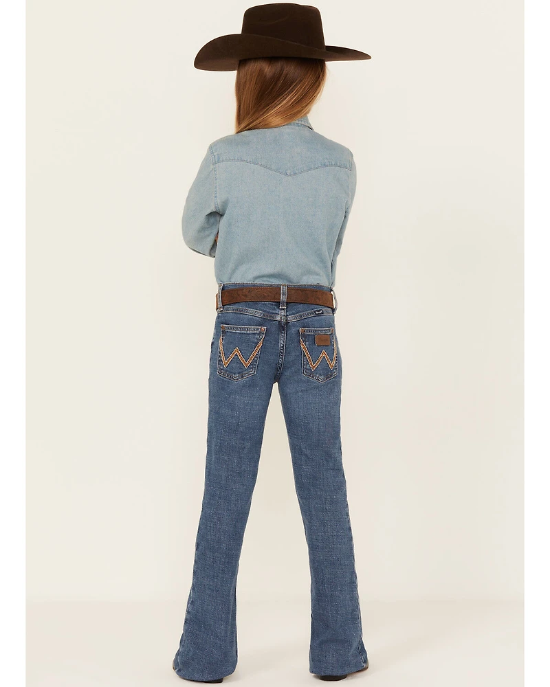 Wrangler Girls' Medium Wash Flare Denim Jeans