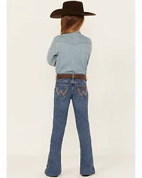 Wrangler Girls' Medium Wash Flare Denim Jeans