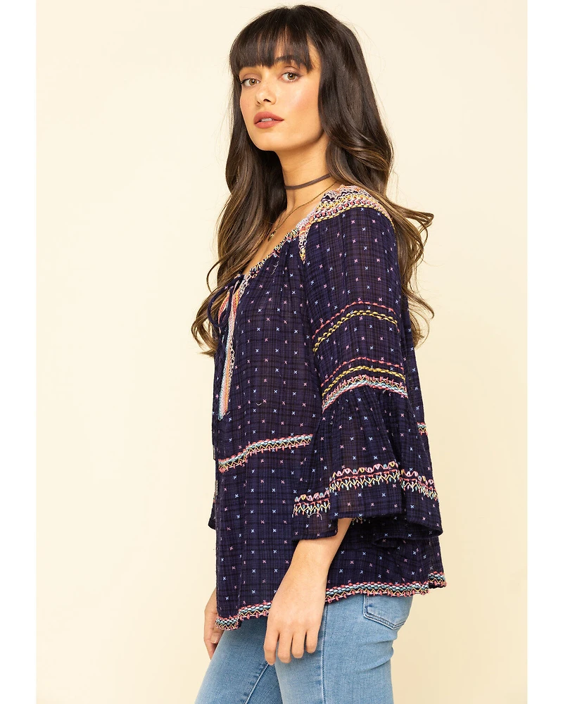 Free People Women's Talia Embroidered Blouse
