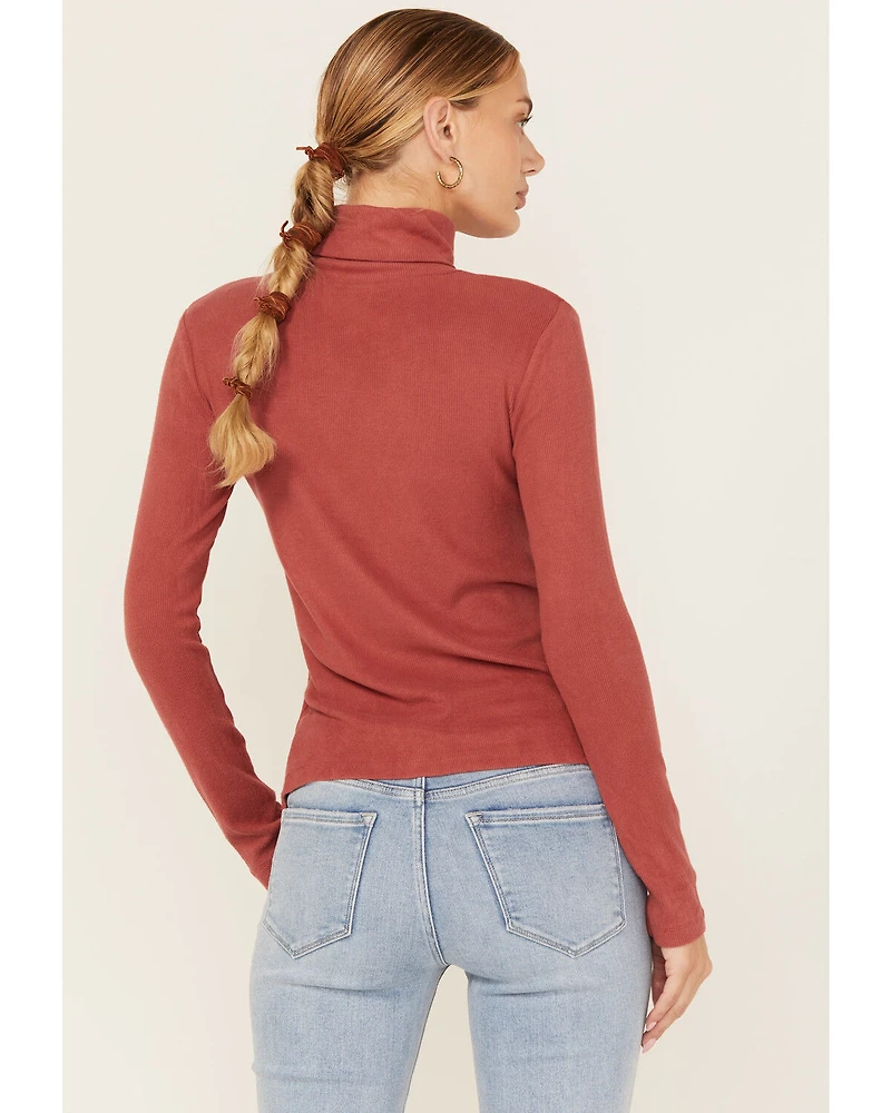 Miss Me Women's Lightweight Layering Turtleneck Top