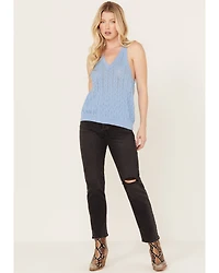 Cleo + Wolf Women's V-Neck Flared Sweater Tank