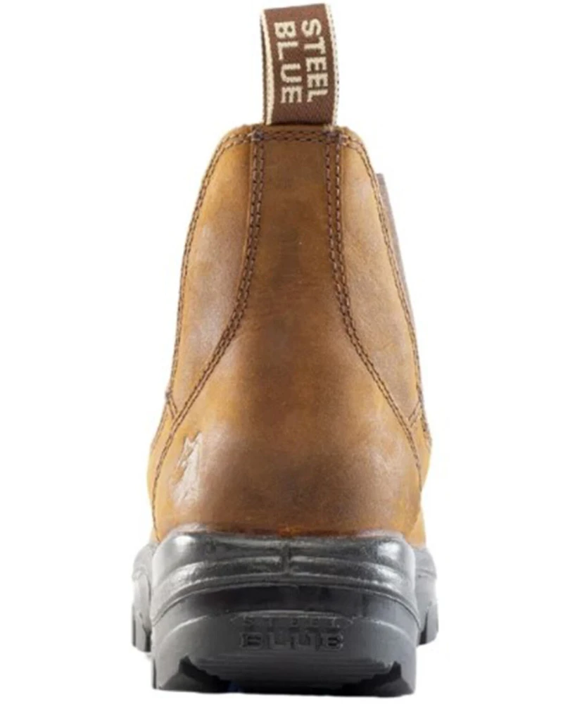 Steel Blue Men's Hobart Scuff Pull-On Work Boots - Toe