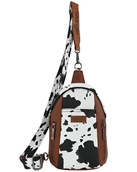 Wrangler Women's Boot Barn Exclusive Daisy Cow Print Sling Bag