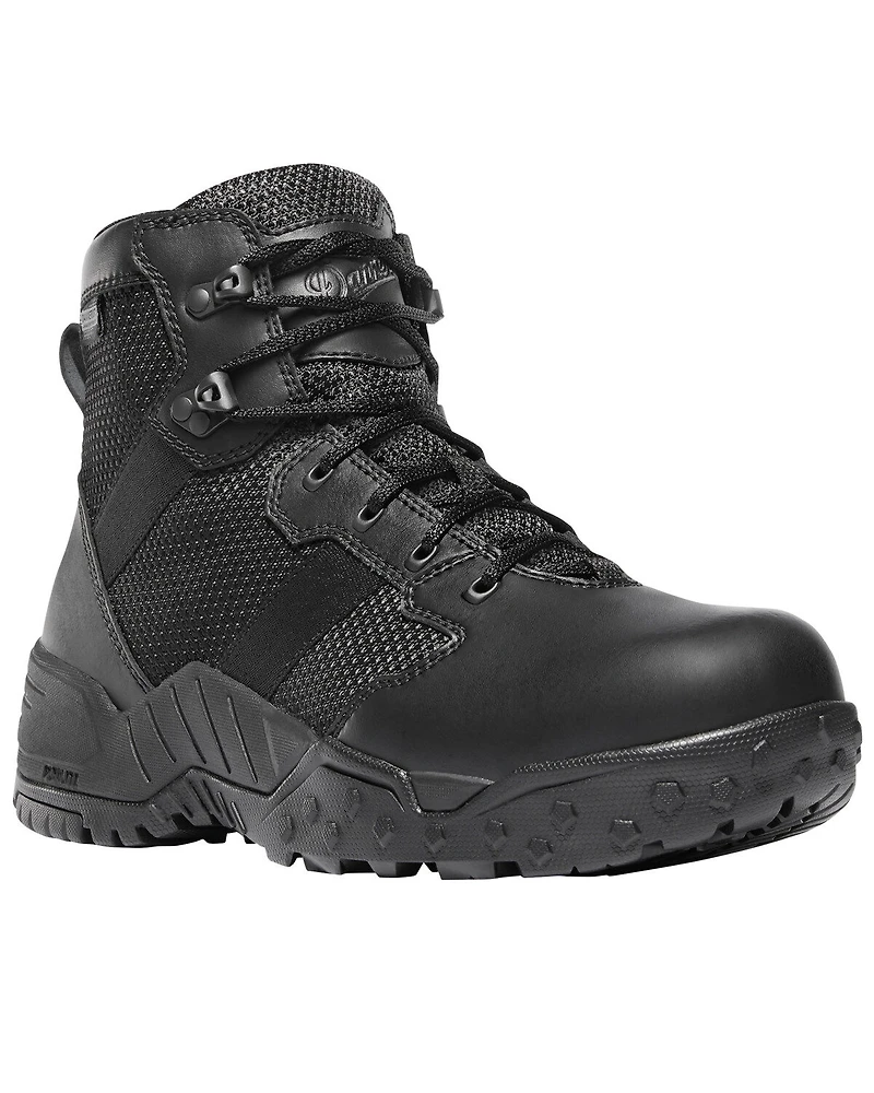 Danner Men's Black Scorch Side Zip 6" Boots - Round Toe