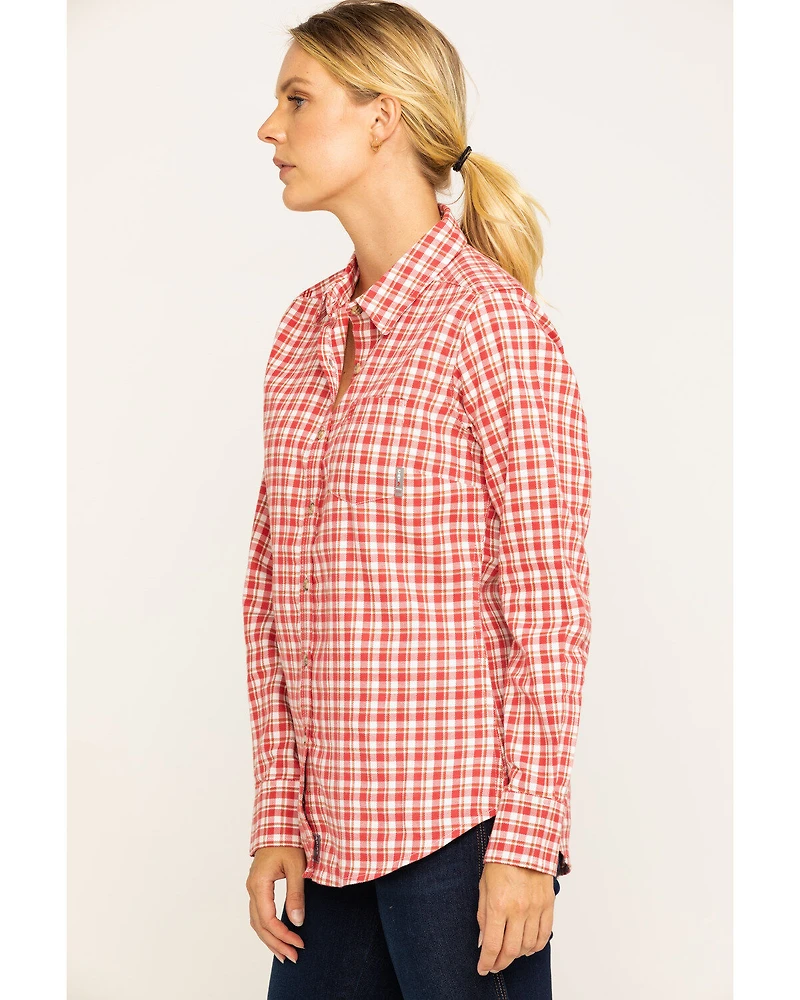Ariat Women's Boot Barn Exclusive FR Talitha Plaid Long Sleeve Work Shirt