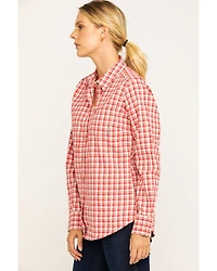Ariat Women's Boot Barn Exclusive FR Talitha Plaid Long Sleeve Work Shirt