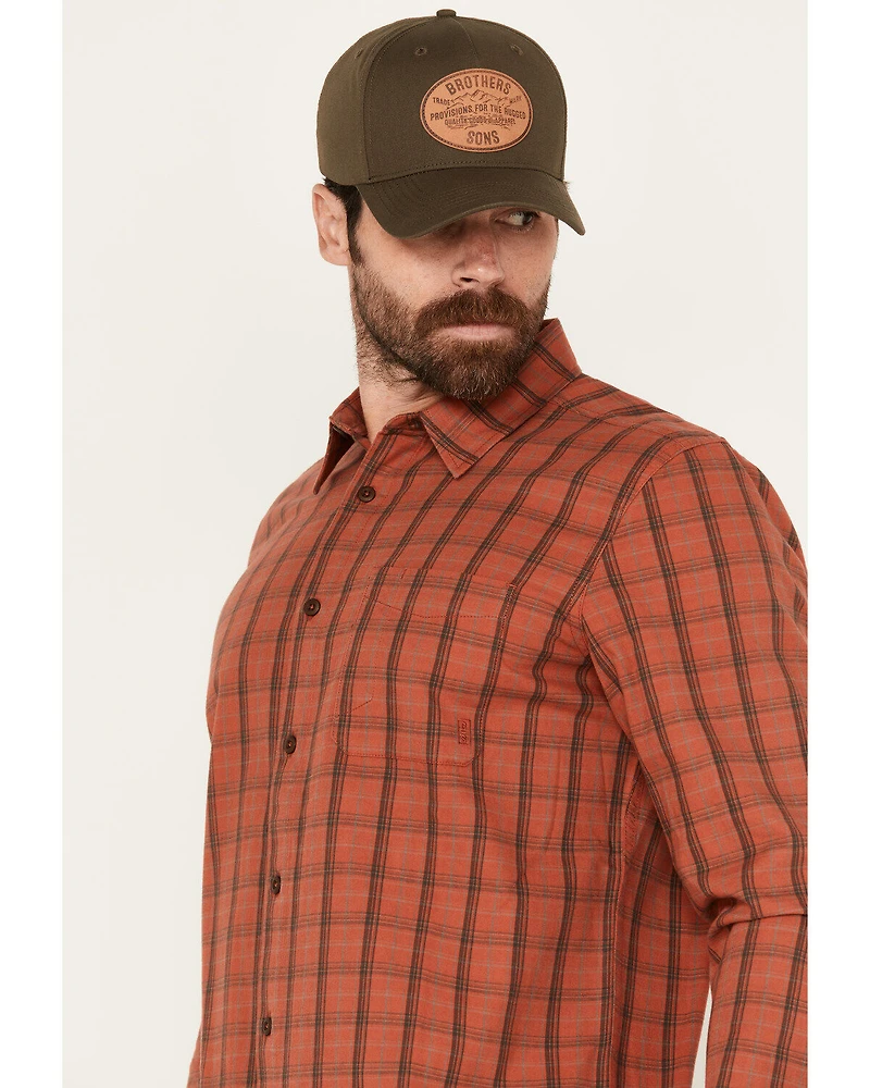 Brothers and Sons Men's Austin Plaid Print Long Sleeve Button Down Shirt