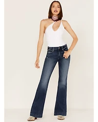 7 For All Mankind Women's Dojo Trouser Flare Jeans