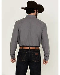 Blue Ranchwear Men's Grayson Striped Long Sleeve Pearl Snap Western Shirt