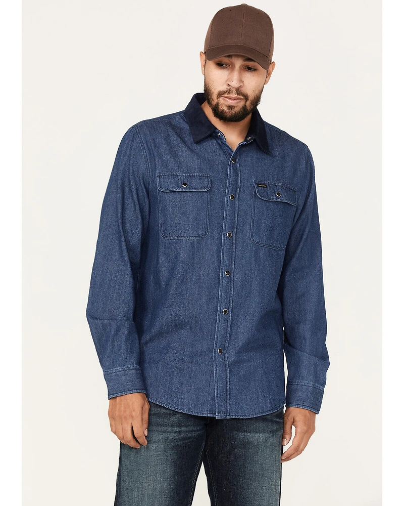 Brixton Men's Bowery Reserve Long Sleeve Snap Shirt