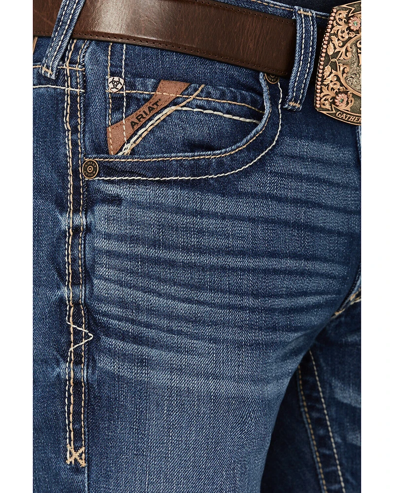 Ariat Men's M5 Medium Wash Pismo Bucklin Straight Denim Jeans