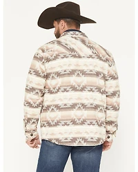 Cody James Men's Emmons Sherpa Lined Southwestern Striped Flannel Shirt Jacket