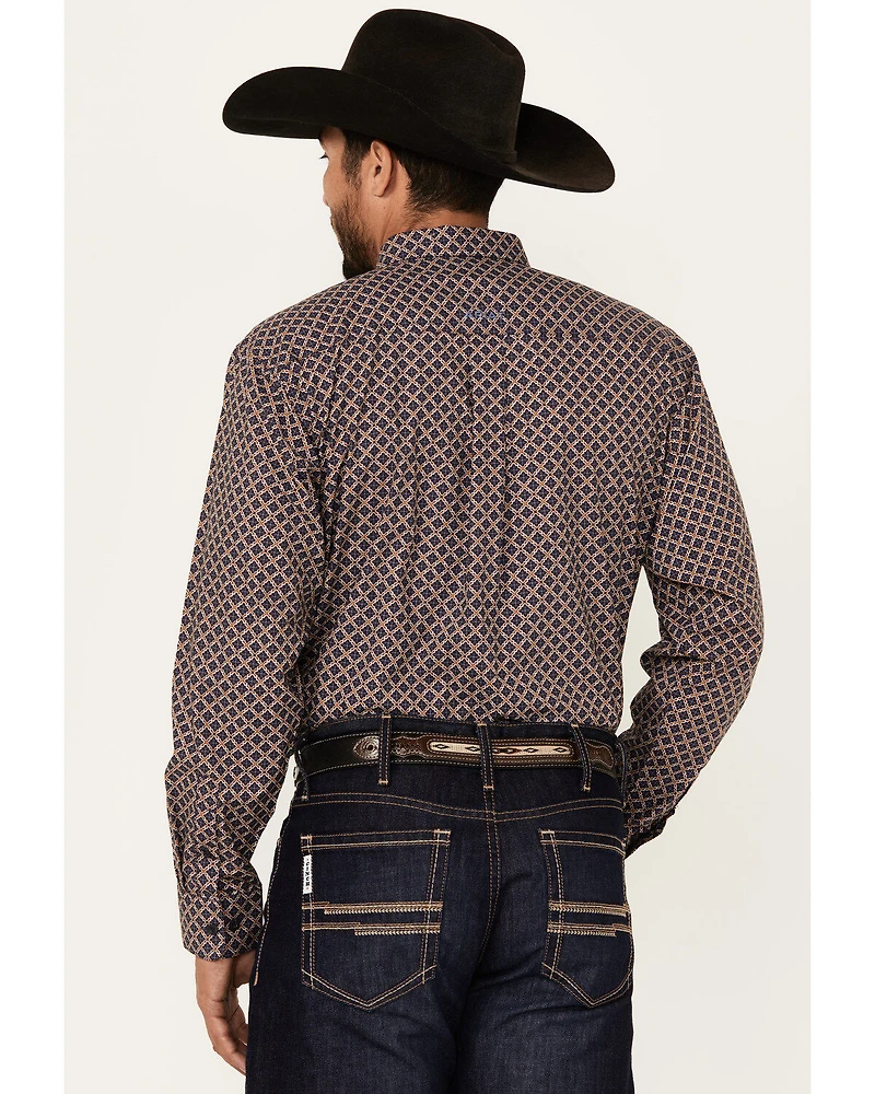 Ariat Men's Crawford Medallion Print Long Sleeve Button-Down Western Shirt