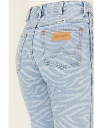 Wrangler Women's Meow Laser Tiger Print Wanderer Flare Jeans