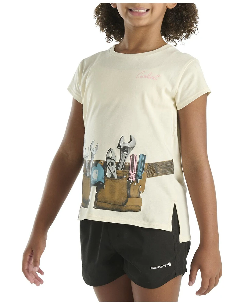 Carhartt Toddler Girls' Toolbelt Short Sleeve Graphic T-Shirt