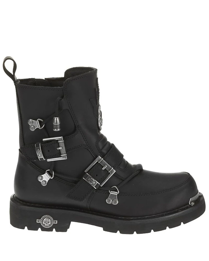Harley Davidson Men's Distortion Skull Moto Boots - Round Toe