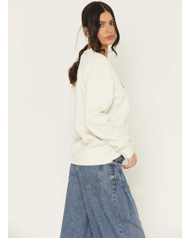 Hooey Women's Punchy Embroidered Crewneck Sweatshirt