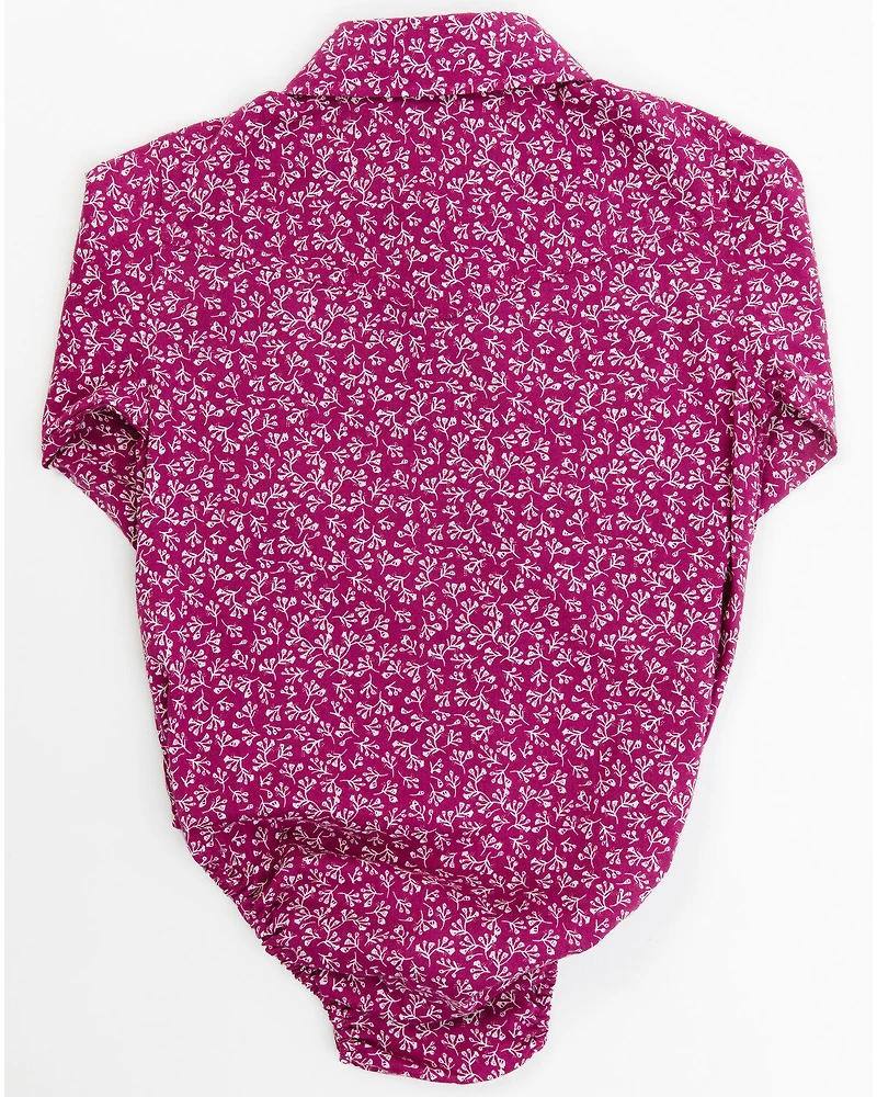 Shyanne Infant Girls' Ditsy Floral Print Long Sleeve Western Snap Onesie