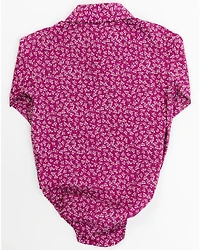 Shyanne Infant Girls' Ditsy Floral Print Long Sleeve Western Snap Onesie
