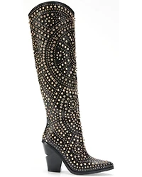Azalea Wang Women's Texas Rhinestone Western Boots - Round Toe