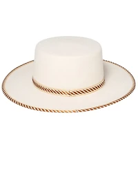 San Diego Hat Company Women's Snowfall Felt Boater Hat