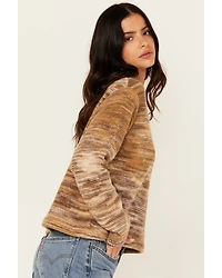Cleo + Wolf Women's Spacedye Crew Neck Sweater