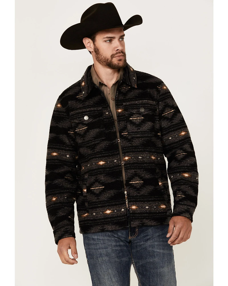 Powder River Outfitters Men's Southwestern Print Berber Zip Jacket