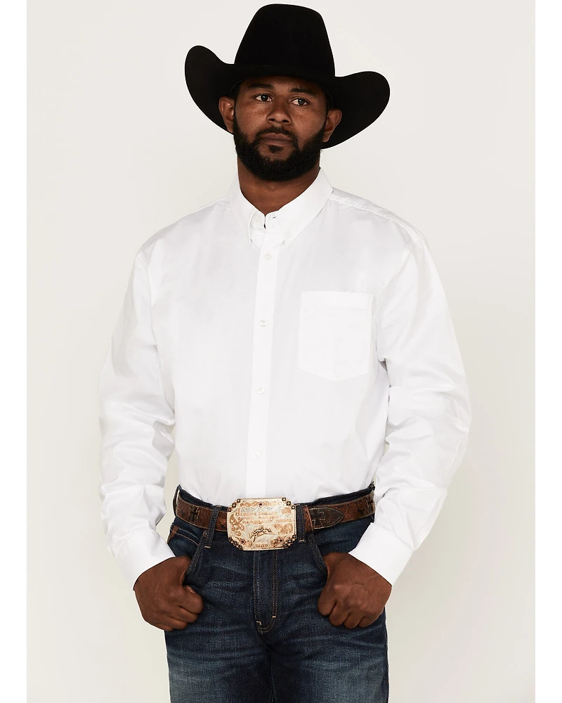 RANK 45® Men's Basic Twill Long Sleeve Button-Down Western Shirt - Tall