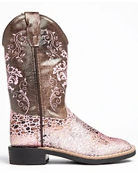 Shyanne Girls' Aria Faux Leather Western Boots - Square Toe