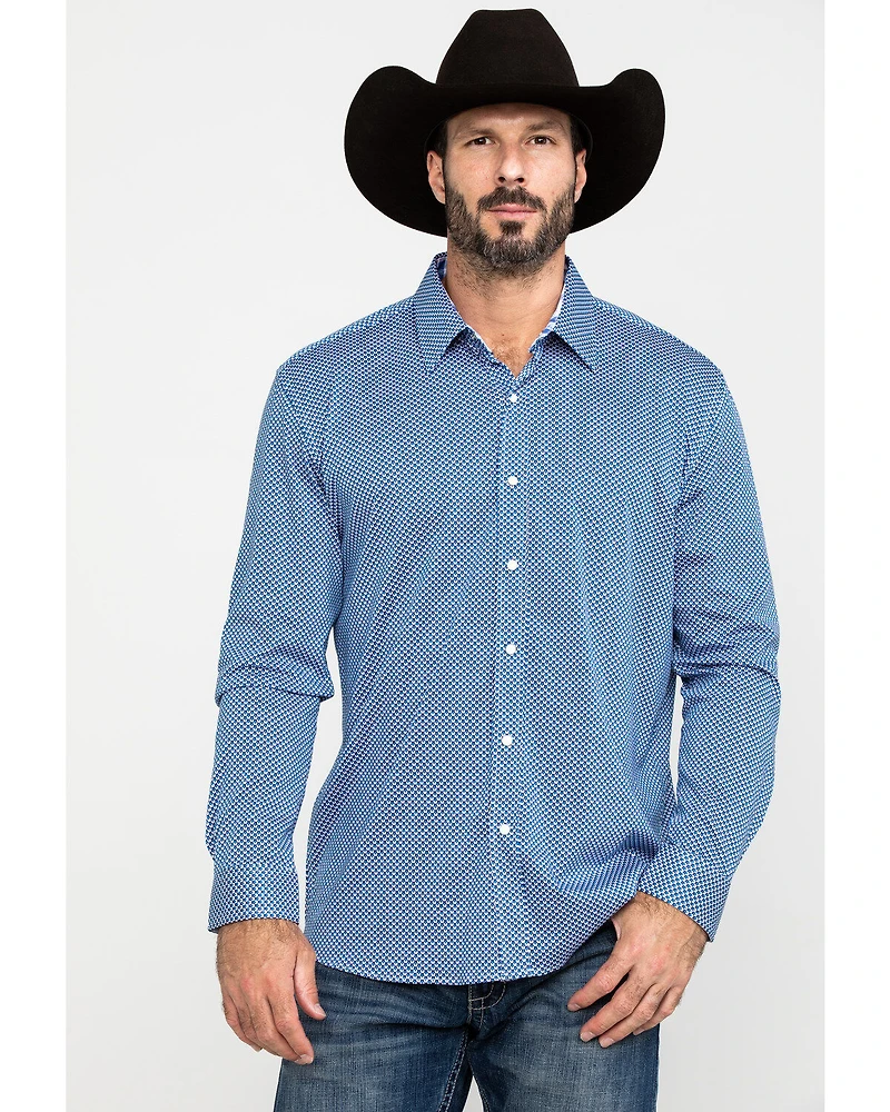 Scully Signature Soft Series Men's Geo Print Long Sleeve Western Shirt