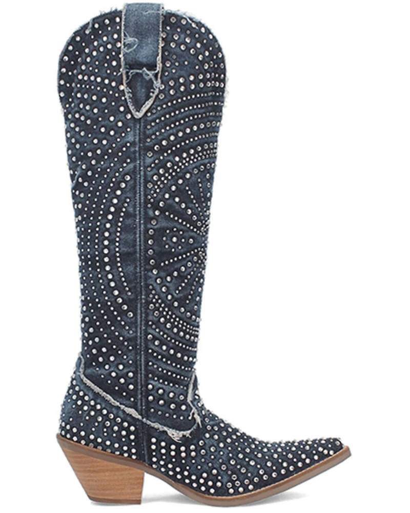 Dingo Women's Honkytonk Honey Tall Denim Boots - Snip Toe